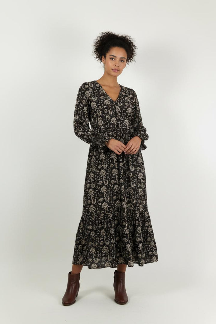 Robe Longue Noire et Beige - Taille S/36 de la marque Maison 123 | PARAD93568 - Vendu par Paradigme - Image 1