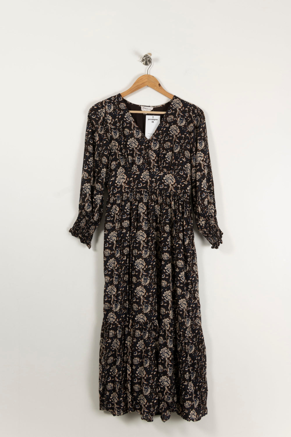 Robe Longue Noire et Beige - Taille S/36 de la marque Maison 123 | PARAD93568 - Vendu par Paradigme - Image 2