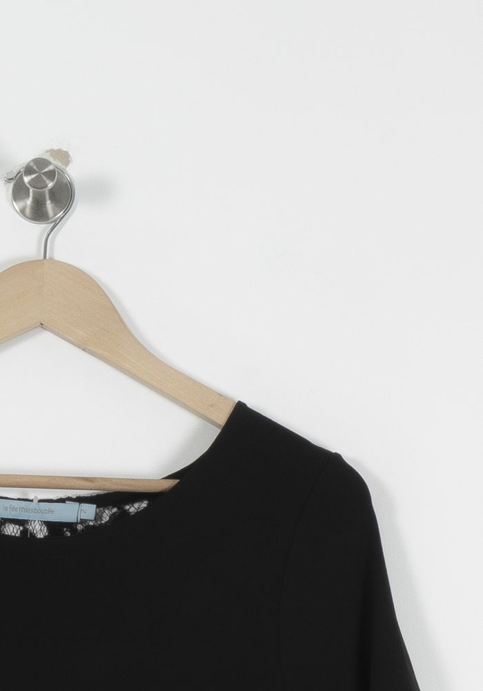 Robe Noire - Taille M/38 de la marque La Fée Maraboutée | PARAD93571 - Vendu par Paradigme - Image 3