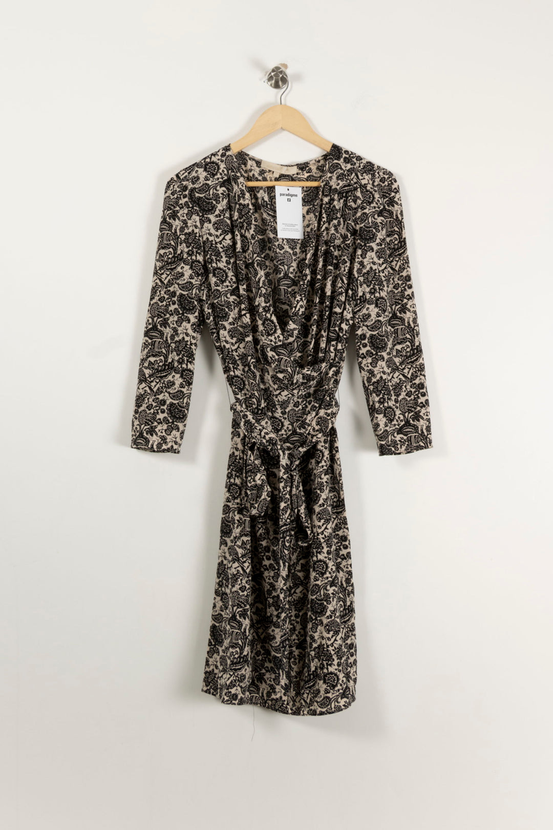 Robe Midi Noire et Beige - Taille XL/42 de la marque Vanessa Bruno | PARAD93575 - Vendu par Paradigme - Image 2