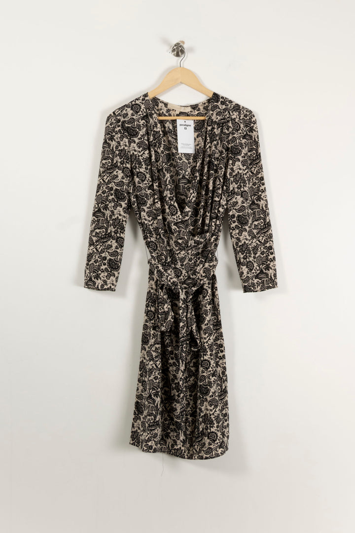 Robe Midi Noire et Beige - Taille XL/42 de la marque Vanessa Bruno | PARAD93575 - Vendu par Paradigme - Image 2
