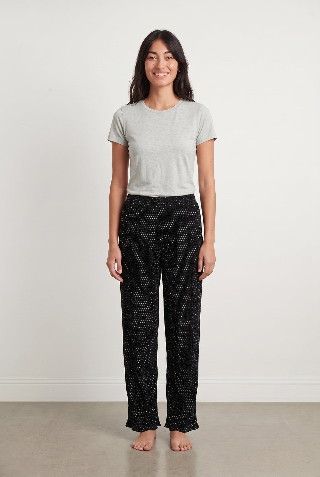 Pantalon Noir à Pois Blancs - Taille M/38 de la marque La Fée Maraboutée | PARAD93585 - Vendu par Paradigme - Image 1