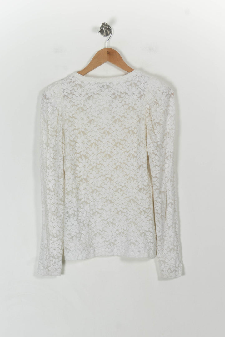 Blouse Dentelle Blanche - Taille M/38 de la marque Maje | PARAD93594 - Vendu par Paradigme - Image 4