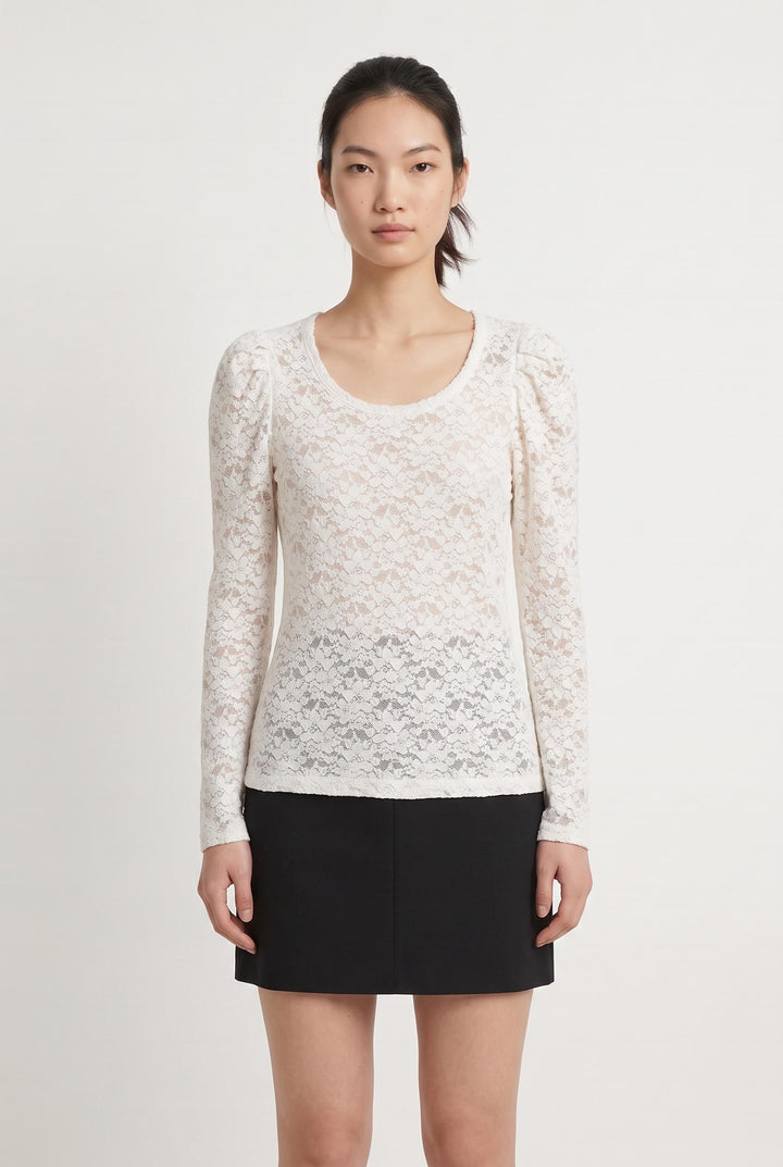 Blouse Dentelle Blanche - Taille M/38 de la marque Maje | PARAD93594 - Vendu par Paradigme - Image 1