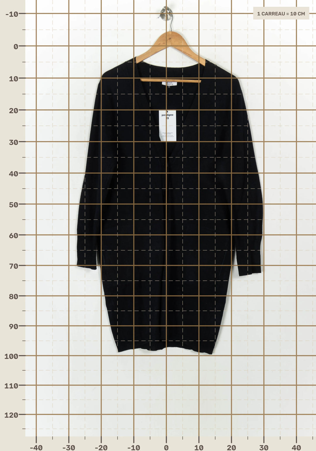 Cardigan Long Noir - Taille M/38 de la marque Galeries Lafayette | PARAD93630 - Vendu par Paradigme - Image 4