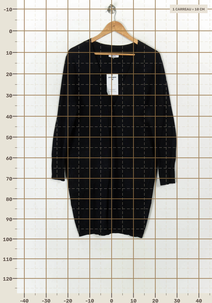 Cardigan Long Noir - Taille M/38 de la marque Galeries Lafayette | PARAD93630 - Vendu par Paradigme - Image 4