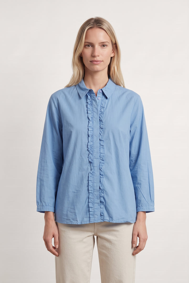 Chemise À Volants Bleue - Taille M/38 de la marque Essentiel Antwerp | PARAD93631 - Vendu par Paradigme - Image 1