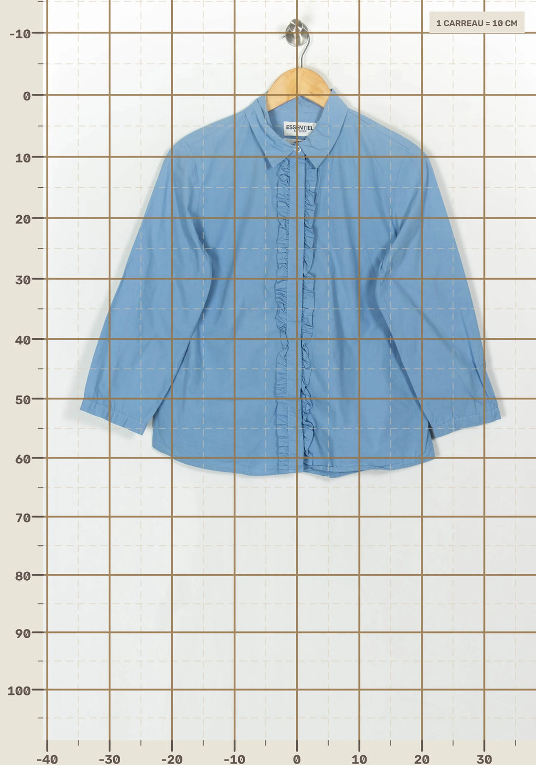 Chemise À Volants Bleue - Taille M/38 de la marque Essentiel Antwerp | PARAD93631 - Vendu par Paradigme - Image 4