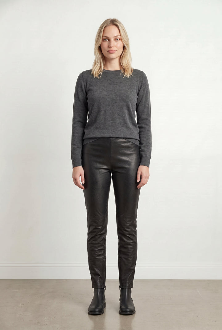 Pantalon Cuir Noir - Taille L/40 de la marque Sandro | PARAD93649 - Vendu par Paradigme - Image 1