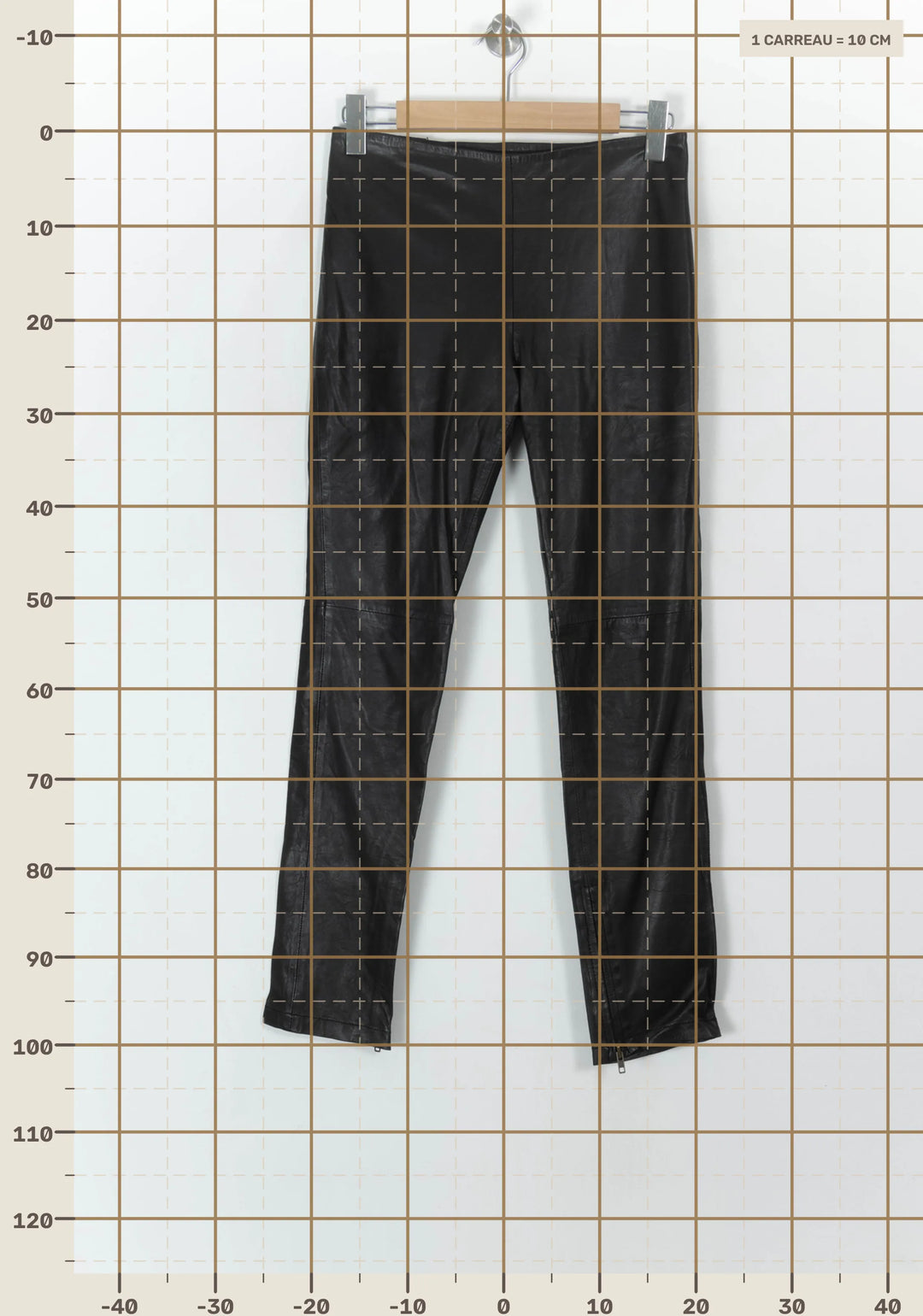 Pantalon Cuir Noir - Taille L/40 de la marque Sandro | PARAD93649 - Vendu par Paradigme - Image 4