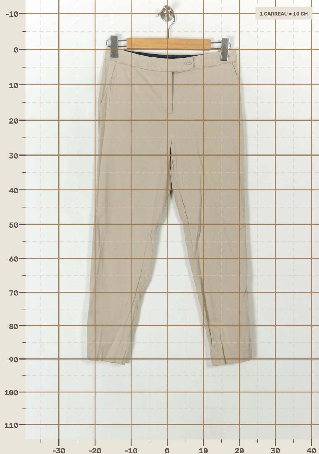 Pantalon Beige - Taille M/38 de la marque Caroll | PARAD93656 - Vendu par Paradigme - Image 4