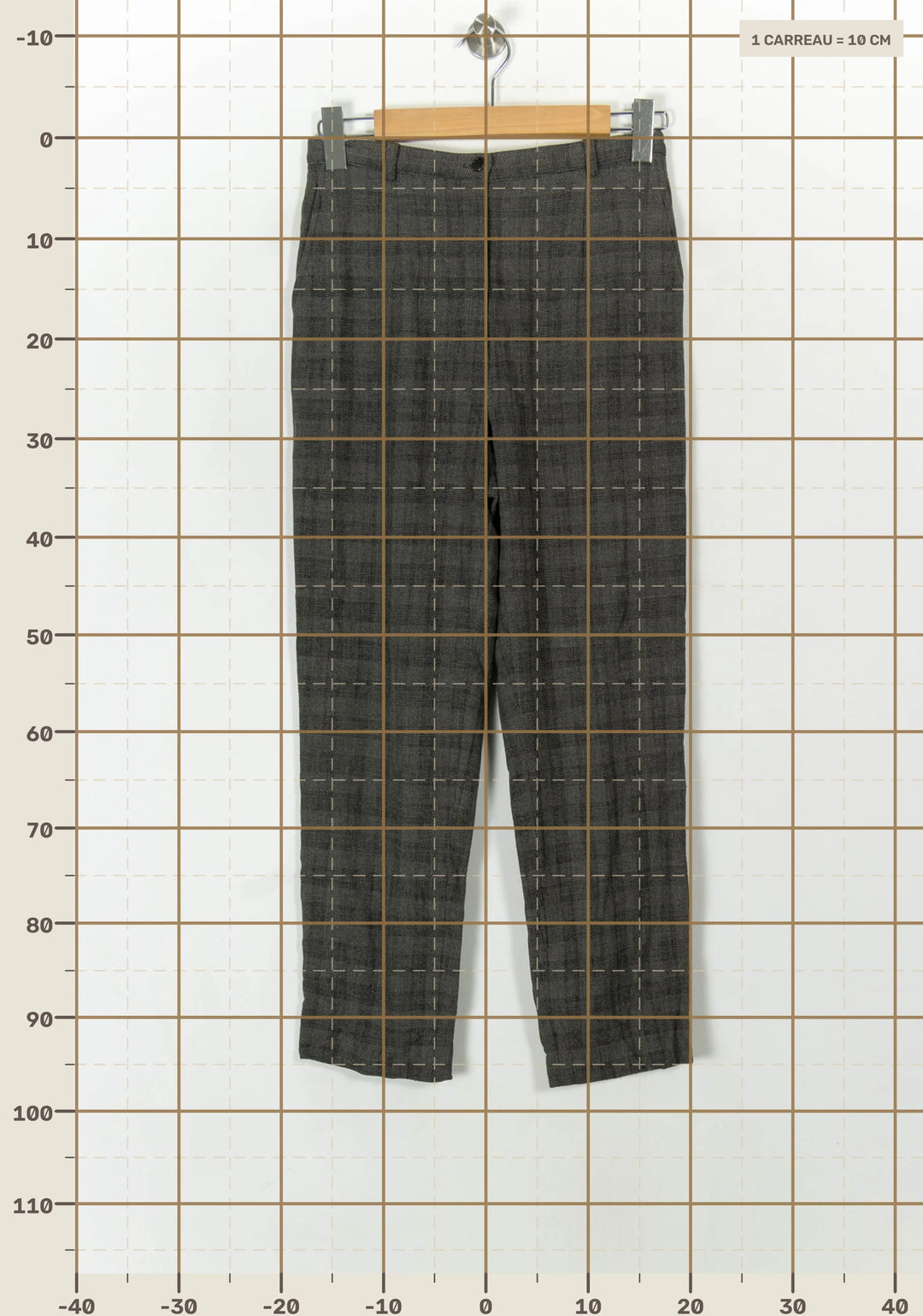 Pantalon Carreaux Gris - Taille L/40 de la marque Gerard Darel | PARAD93659 - Vendu par Paradigme - Image 4
