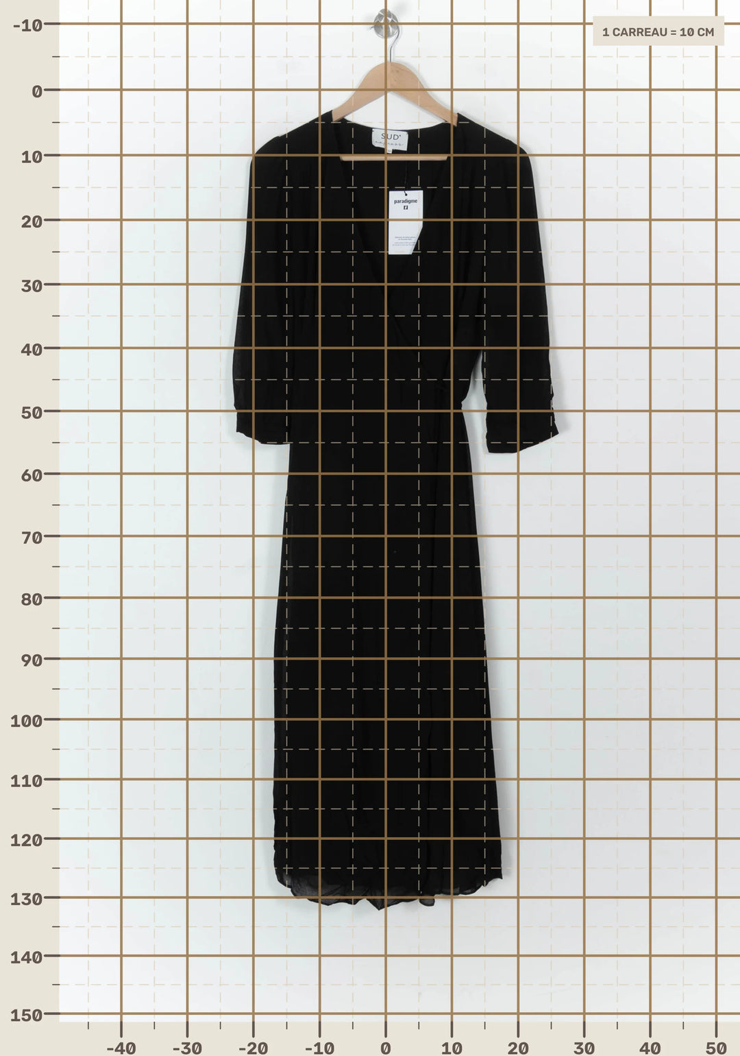 Robe Longue Noire - Taille M/38 de la marque Sud express | PARAD93670 - Vendu par Paradigme - Image 4