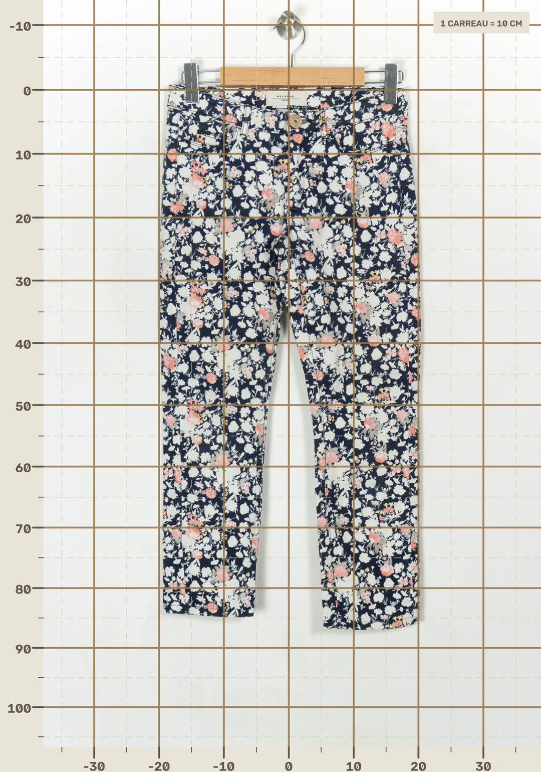 Pantalon Bleu Marine et Blanc - Taille M/38 de la marque Max Mara | PARAD93672 - Vendu par Paradigme - Image 4