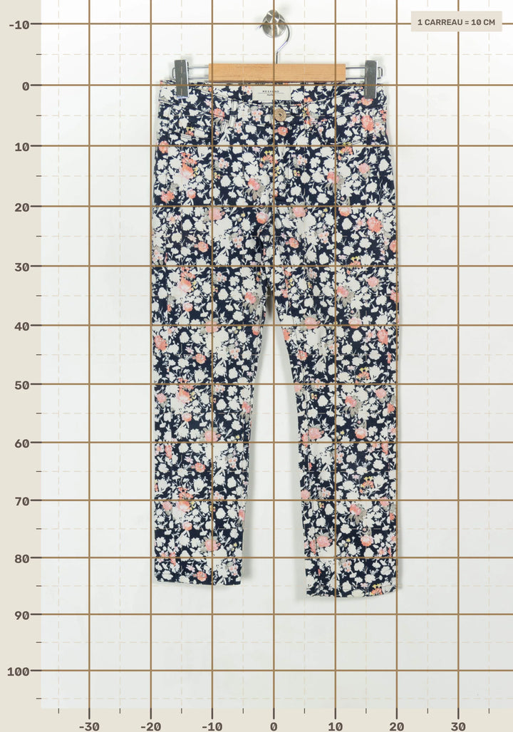 Pantalon Bleu Marine et Blanc - Taille M/38 de la marque Max Mara | PARAD93672 - Vendu par Paradigme - Image 4