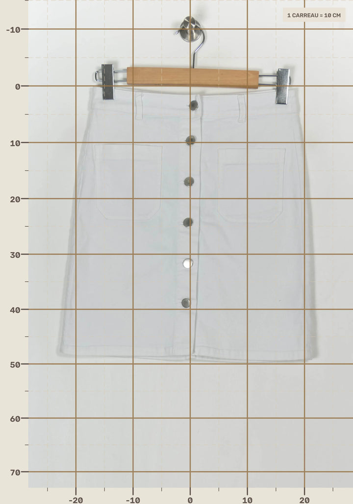 Jupe Midi Blanche - Taille S/36 de la marque Caroll | PARAD93677 - Vendu par Paradigme - Image 4