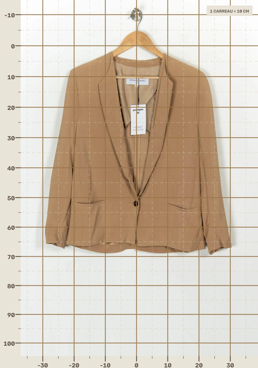 Veste De Tailleur Beige - Taille XL/42 de la marque Gerard Darel | PARAD93697 - Vendu par Paradigme - Image 4