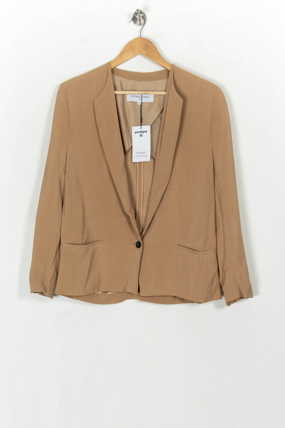 Veste De Tailleur Beige - Taille XL/42 de la marque Gerard Darel | PARAD93697 - Vendu par Paradigme - Image 2