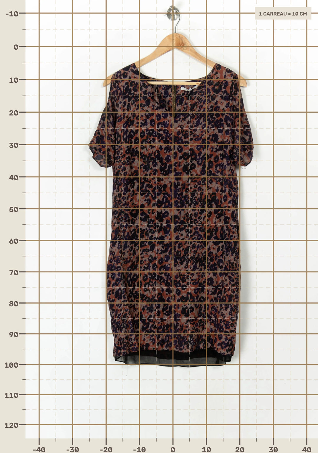 Robe Longue Marron et Noire - Taille XL/42 de la marque Sud express | PARAD93705 - Vendu par Paradigme - Image 4