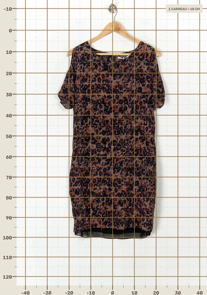 Robe Longue Marron et Noire - Taille XL/42 de la marque Sud express | PARAD93705 - Vendu par Paradigme - Image 4