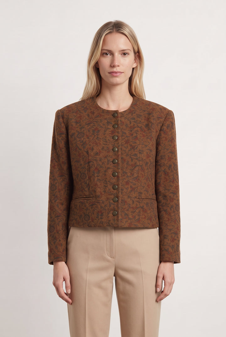 Veste Courte Marron - Taille M/38 de la marque Maison 123 | PARAD93720 - Vendu par Paradigme - Image 1