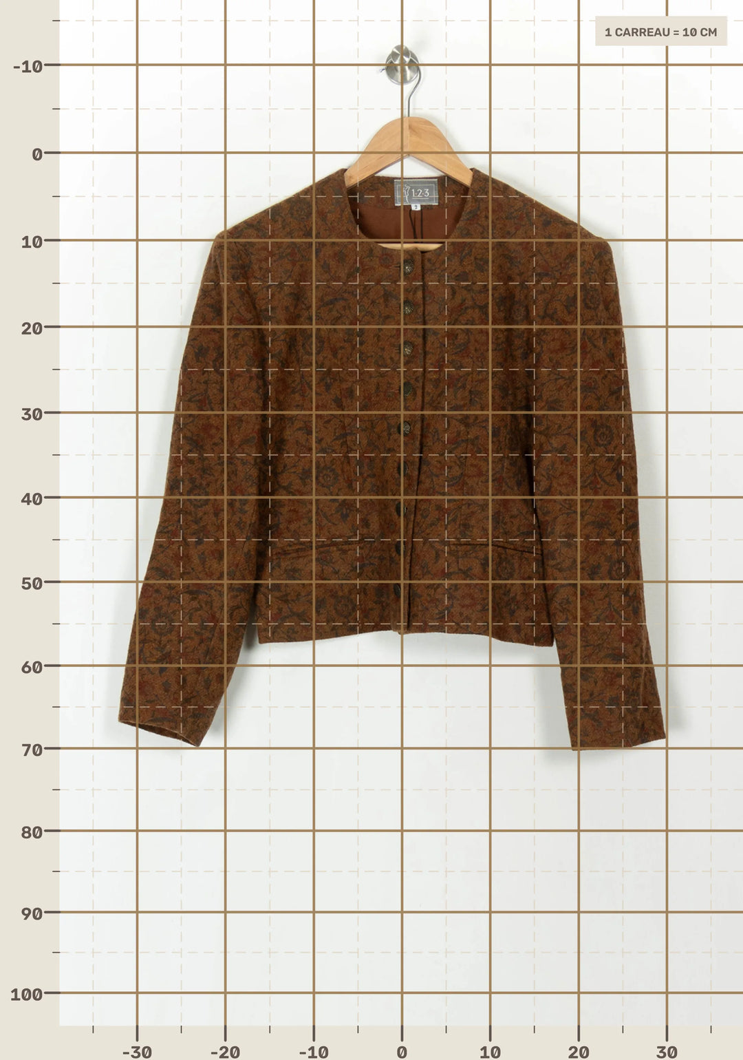 Veste Courte Marron - Taille M/38 de la marque Maison 123 | PARAD93720 - Vendu par Paradigme - Image 4