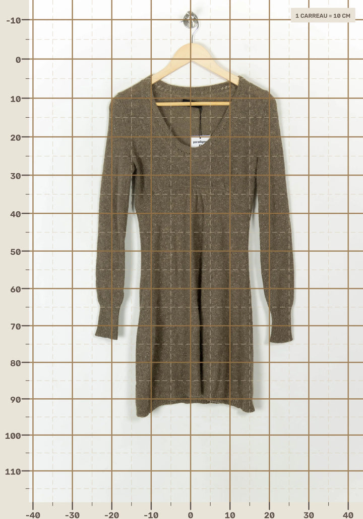Robe Pull Kaki - Taille S/36 de la marque IKKS | PARAD93721 - Vendu par Paradigme - Image 4