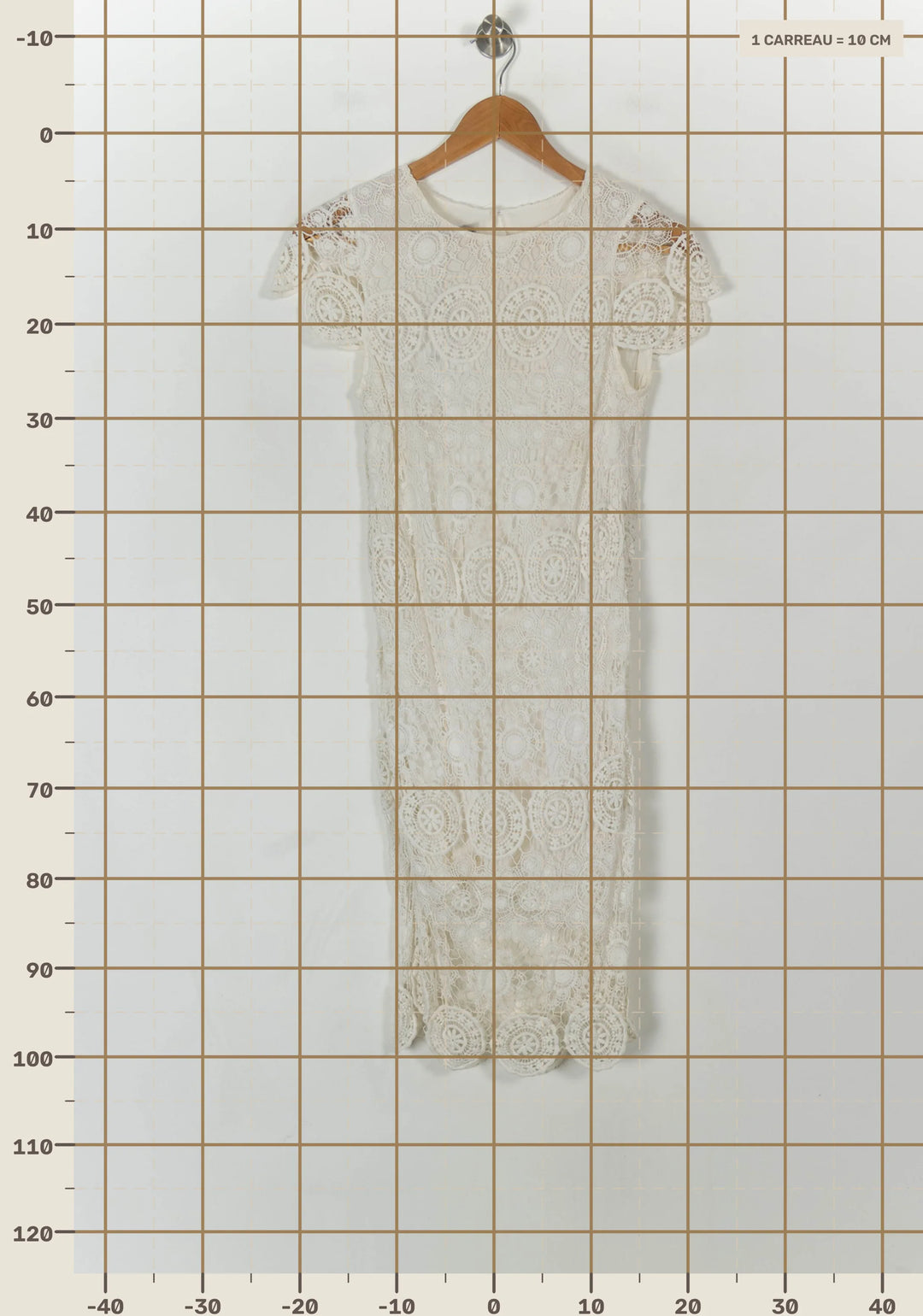 Robe Dentelle Beige - Taille L/40 de la marque Kookai | PARAD93724 - Vendu par Paradigme - Image 4
