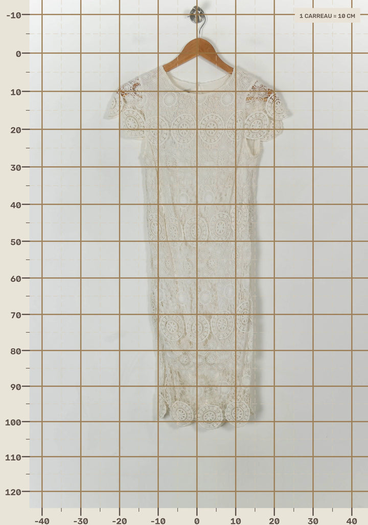 Robe Dentelle Beige - Taille L/40 de la marque Kookai | PARAD93724 - Vendu par Paradigme - Image 4