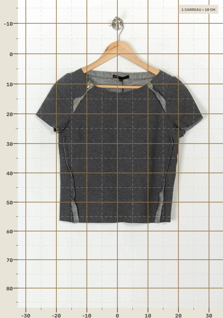 Tee-shirt Gris - Taille S/36 de la marque Maje | PARAD93734 - Vendu par Paradigme - Image 4
