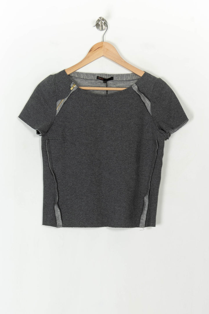 Tee-shirt Gris - Taille S/36 de la marque Maje | PARAD93734 - Vendu par Paradigme - Image 2