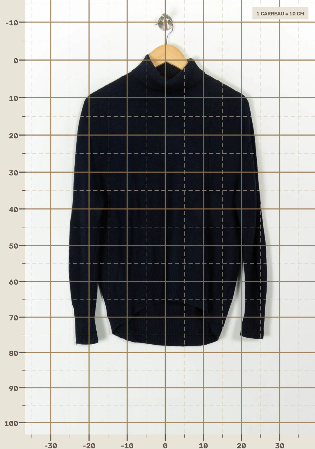 Pull Col Roulé Bleu - Taille M/38 de la marque Caroll | PARAD93740 - Vendu par Paradigme - Image 4