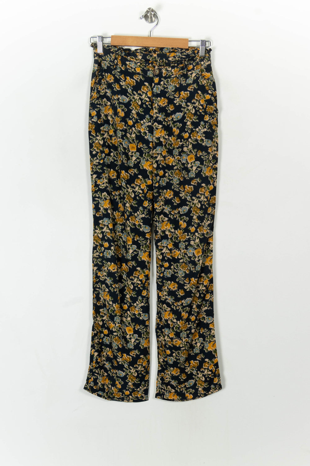 Pantalon Fleuri Noir et Jaune - Taille S/36 de la marque Orta | PARAD93741 - Vendu par Paradigme - Image 2