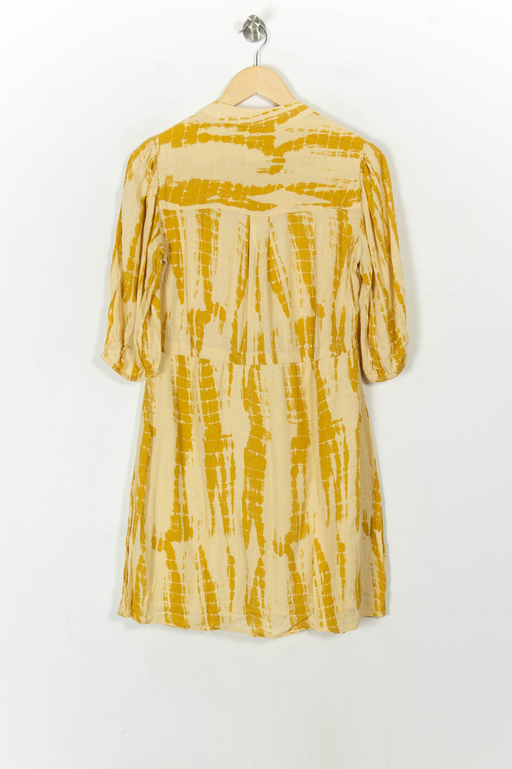 Robe Chemise Jaune et Beige - Taille S/36 de la marque ba&amp;sh | PARAD93745 - Vendu par Paradigme - Image 5