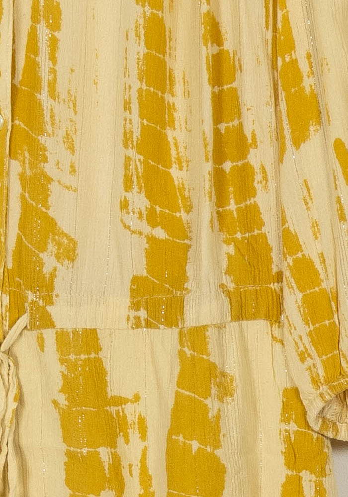 Robe Chemise Jaune et Beige - Taille S/36 de la marque ba&amp;sh | PARAD93745 - Vendu par Paradigme - Image 3