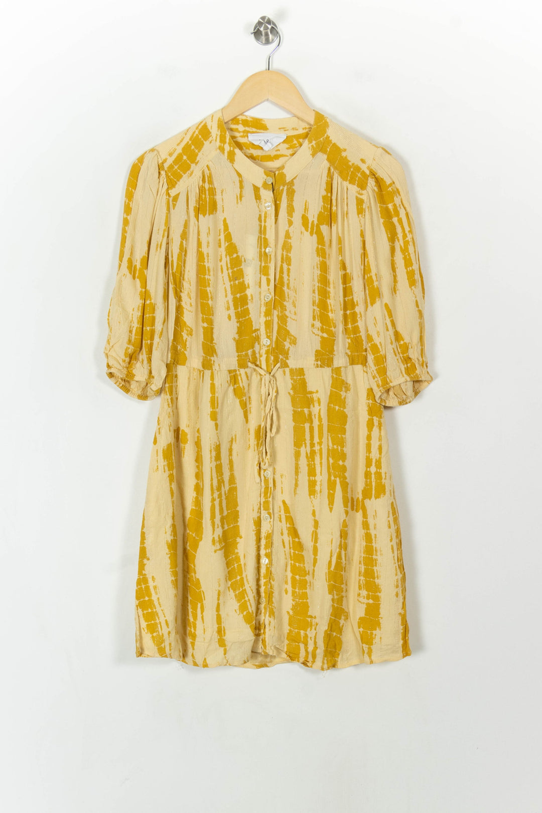 Robe Chemise Jaune et Beige - Taille S/36 de la marque ba&amp;sh | PARAD93745 - Vendu par Paradigme - Image 2