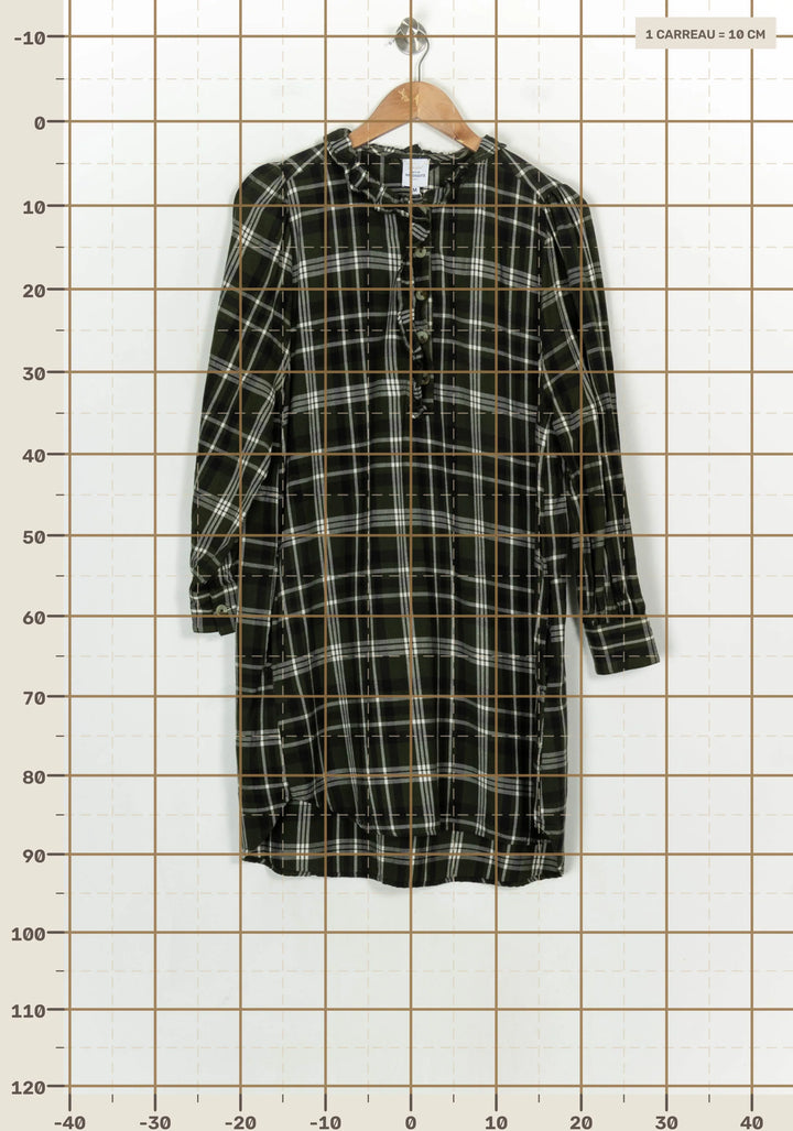 Robe Chemise Verte et Blanche - Taille M/38 de la marque Petite Mendigote | PARAD93746 - Vendu par Paradigme - Image 4