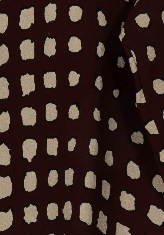Blouse Bordeaux et Beige - Taille S/36 de la marque La Fée Maraboutée | PARAD93749 - Vendu par Paradigme - Image 3