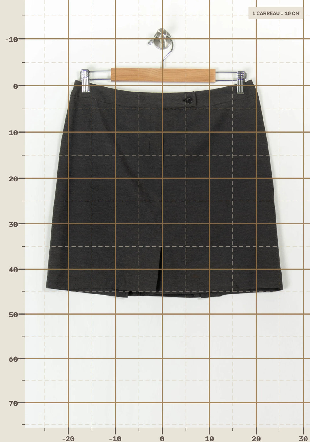 Jupe Droite Grise - Taille XL/42 de la marque Kookai | PARAD93760 - Vendu par Paradigme - Image 4