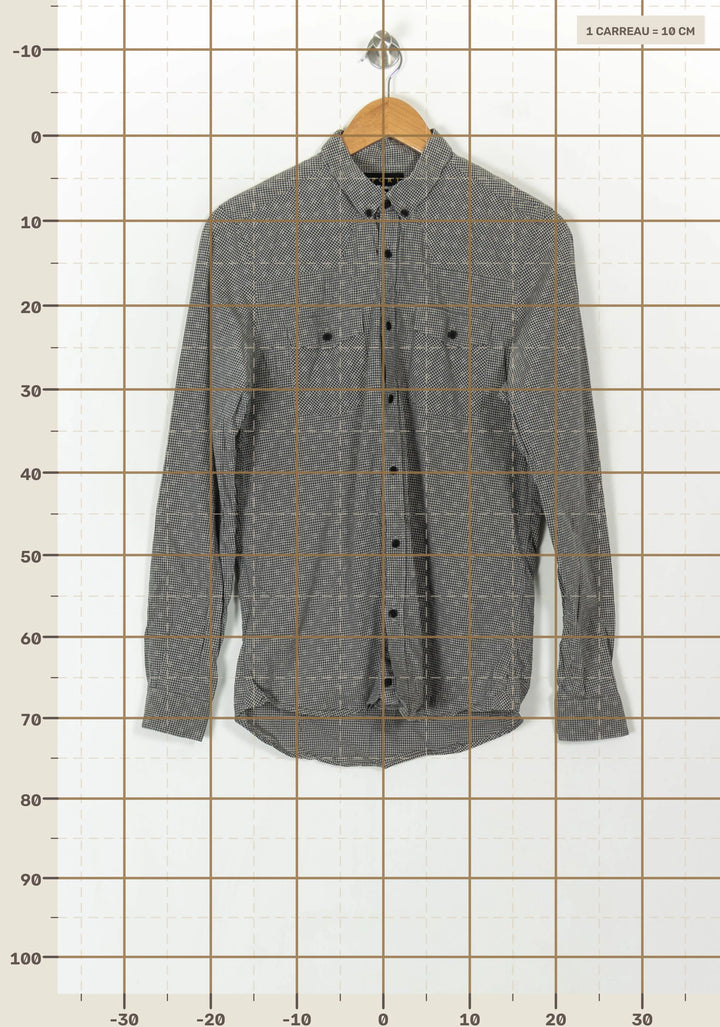 Chemise Grise - Taille S/36 de la marque The Kooples | PARAD93761 - Vendu par Paradigme - Image 4
