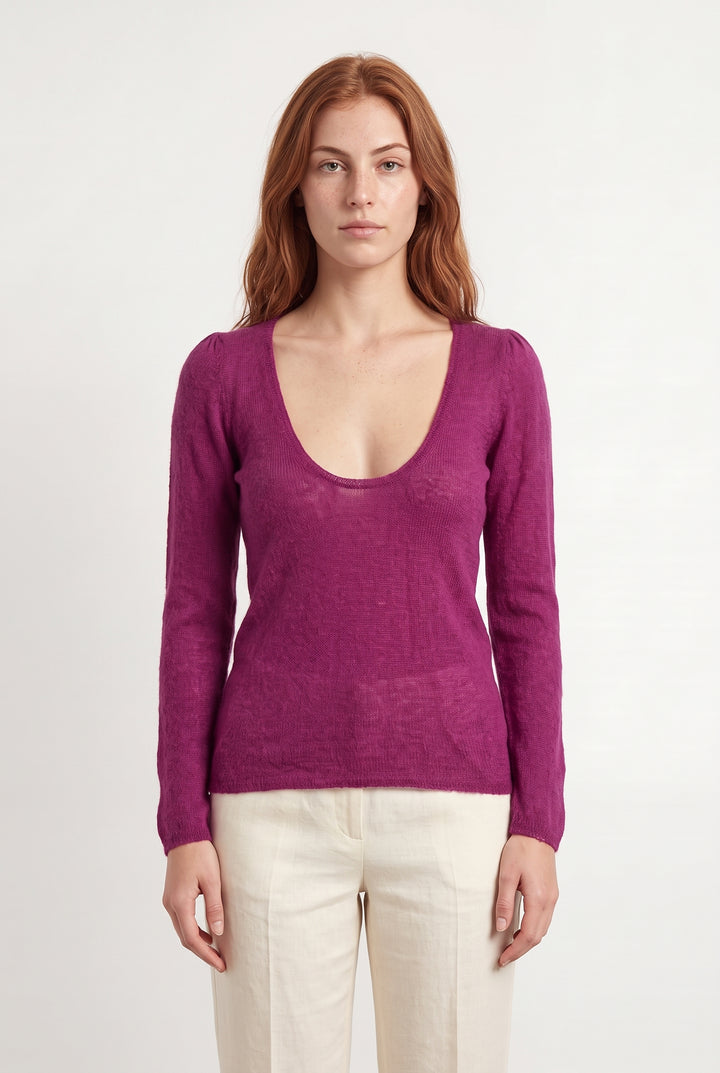 Pull Violet - Taille S/36 de la marque Sud express | PARAD93762 - Vendu par Paradigme - Image 1