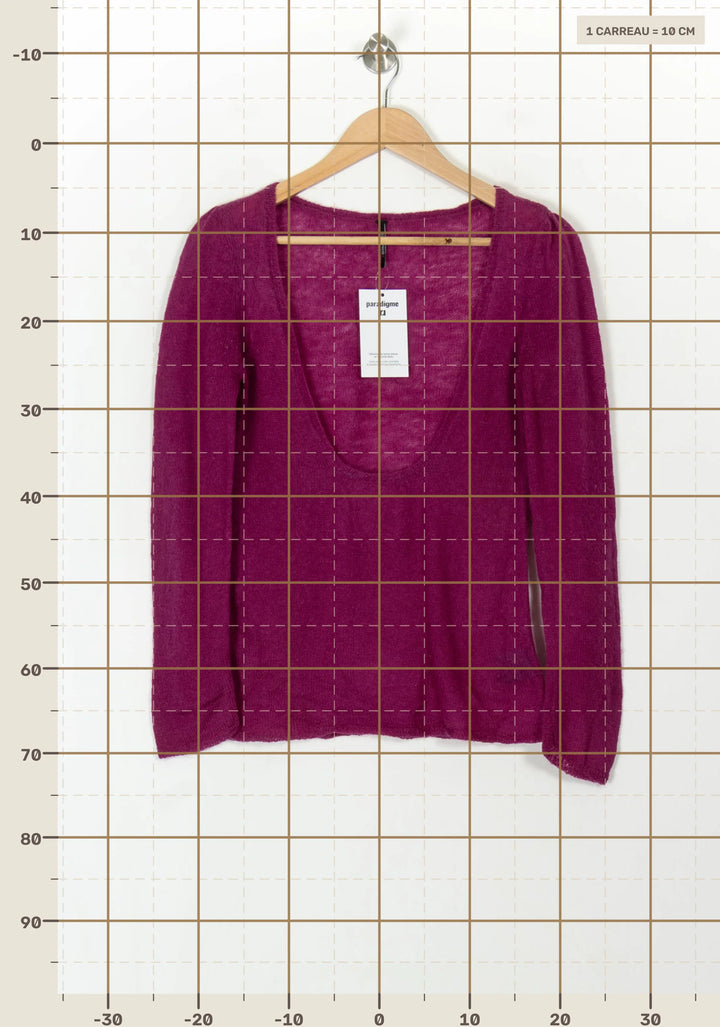 Pull Violet - Taille S/36 de la marque Sud express | PARAD93762 - Vendu par Paradigme - Image 4