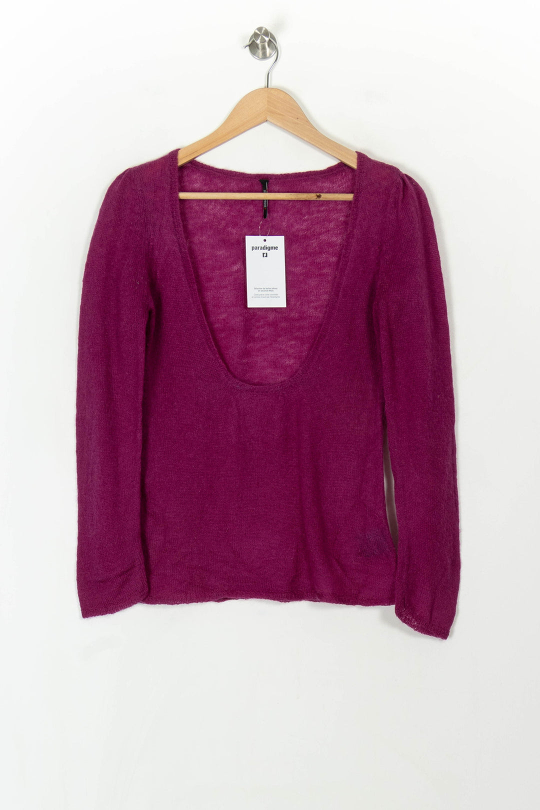 Pull Violet - Taille S/36 de la marque Sud express | PARAD93762 - Vendu par Paradigme - Image 2