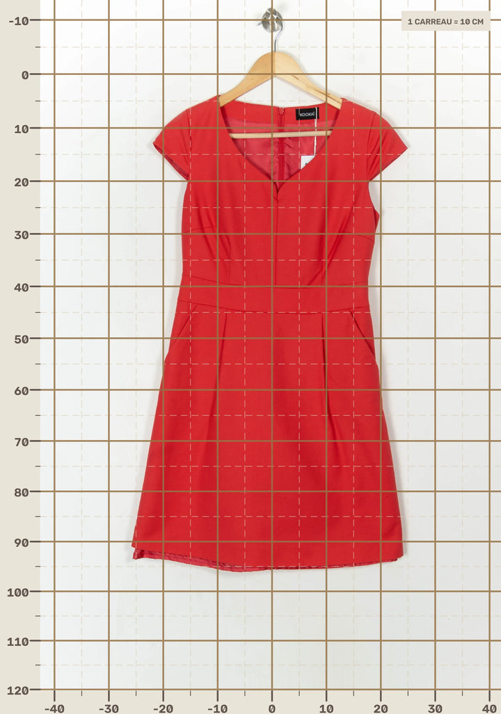Robe Courte Rouge - Taille M/38 de la marque Kookai | PARAD93763 - Vendu par Paradigme - Image 4