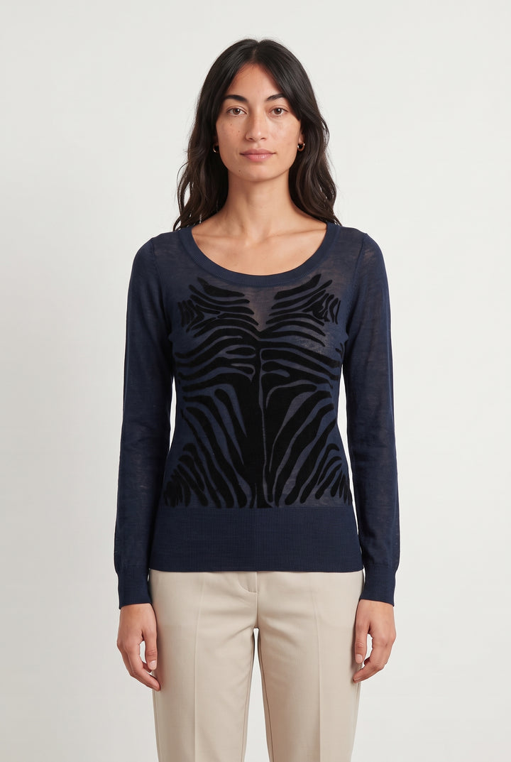 Pull Bleu et Noir - Taille M/38 de la marque Kookai | PARAD93764 - Vendu par Paradigme - Image 1