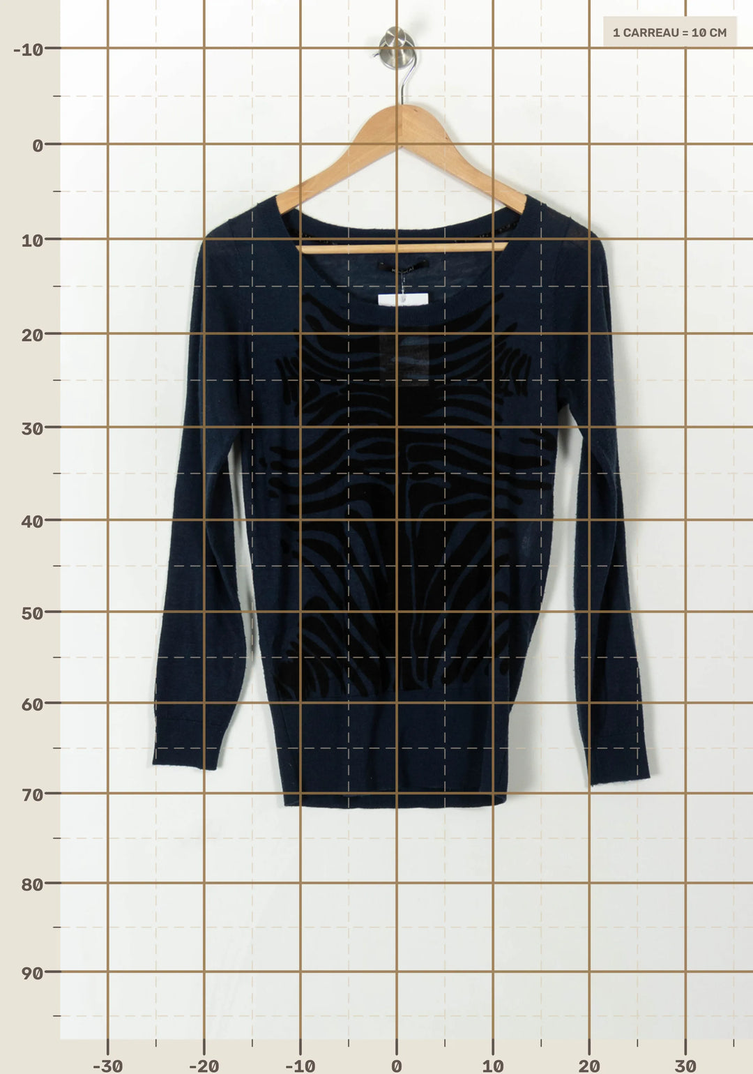 Pull Bleu et Noir - Taille M/38 de la marque Kookai | PARAD93764 - Vendu par Paradigme - Image 4