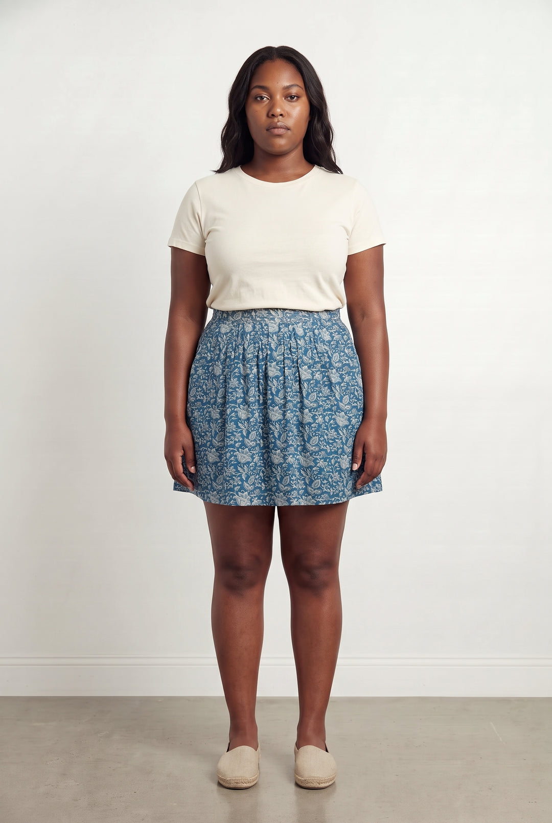 Jupe Courte Bleue et Blanche - Taille XXL/44 de la marque Caroll | PARAD93774 - Vendu par Paradigme - Image 1