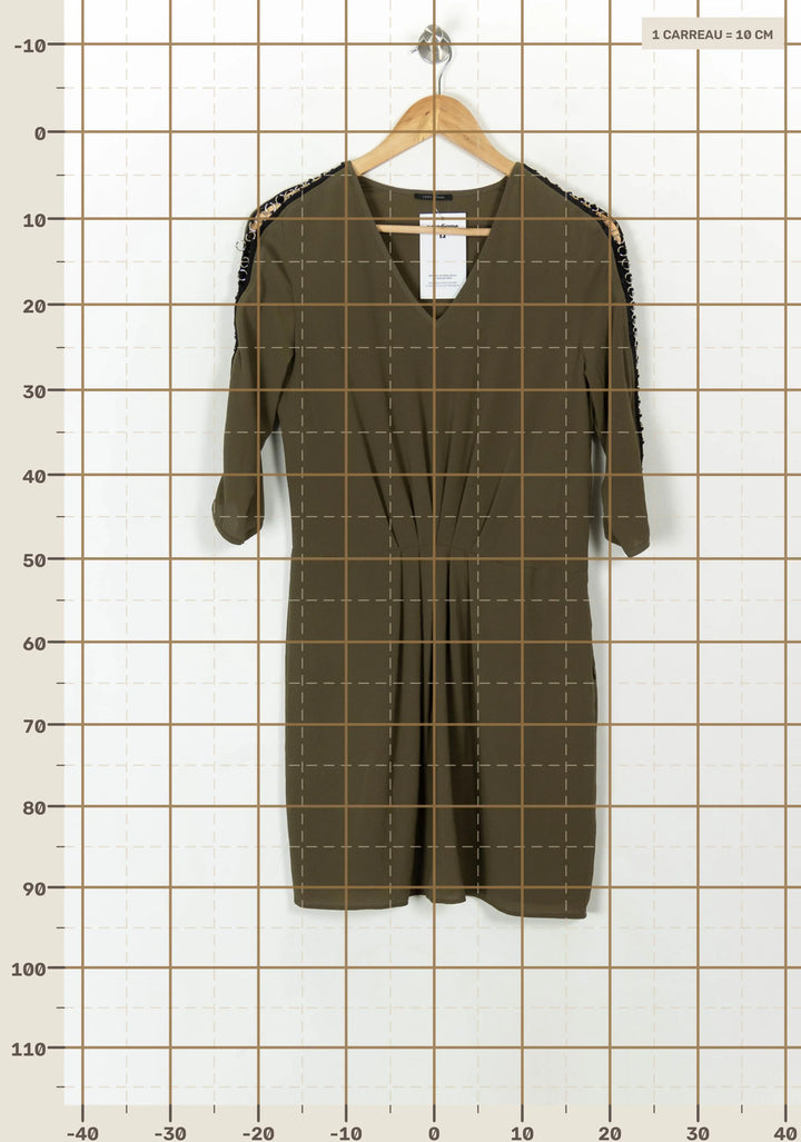 Robe Courte Verte - Taille M/38 de la marque IKKS | PARAD93776 - Vendu par Paradigme - Image 4