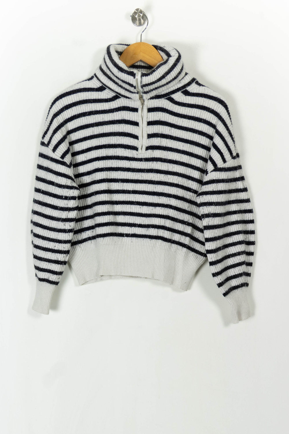 Pull Rayé Blanc et Noir - Taille L/40 de la marque Kookai | PARAD93780 - Vendu par Paradigme - Image 2