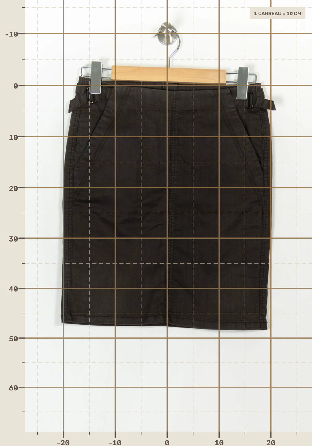 Jupe Droite Marron - Taille S/36 de la marque IKKS | PARAD93781 - Vendu par Paradigme - Image 4